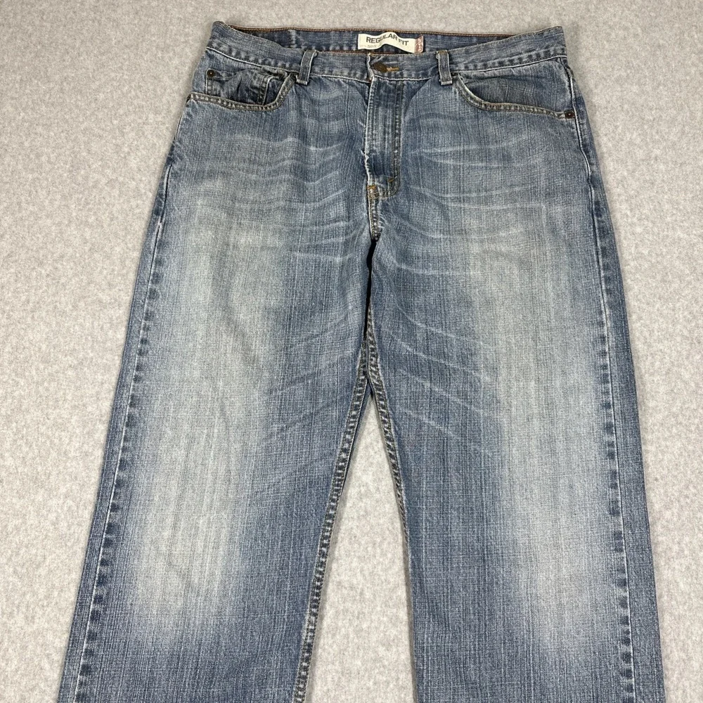 Levi's Y2K 505 Men's Relaxed Fit Faded Denim Jeans Size 36x34(34x33) Whiskered